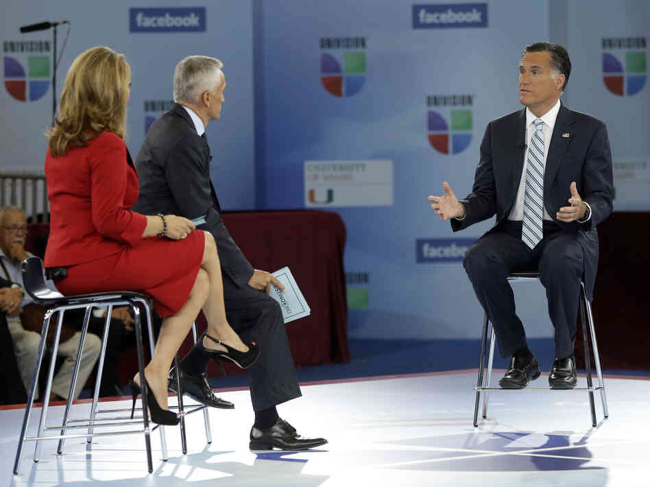 Mitt Romney said on Univision that his campaign is about "the 100 percent" after he was asked about his "47 percent" comment.