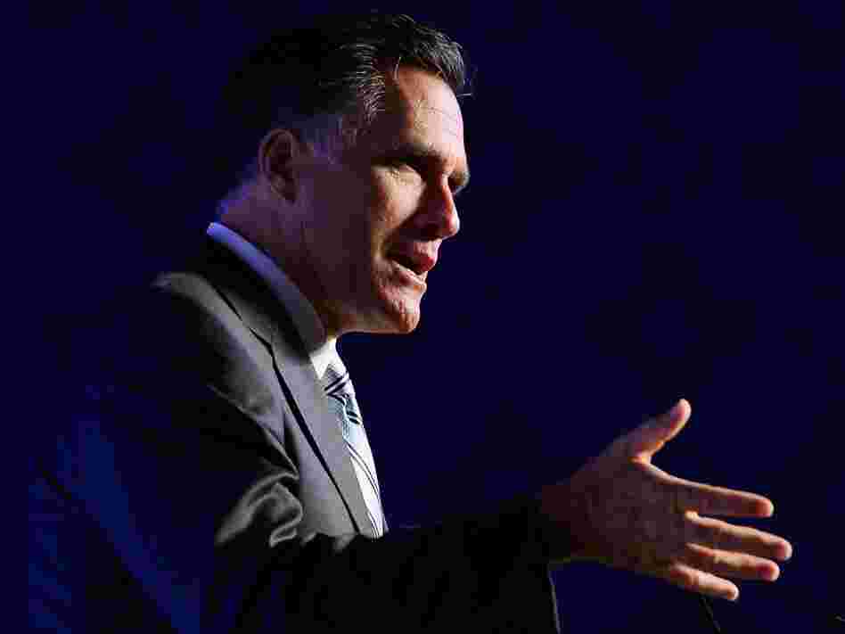 Republican presidential candidate Mitt Romney addresses the U.S. Hispanic Chamber of Commerce's 33rd annual national convention on September 17, 2012 in Los Angeles.