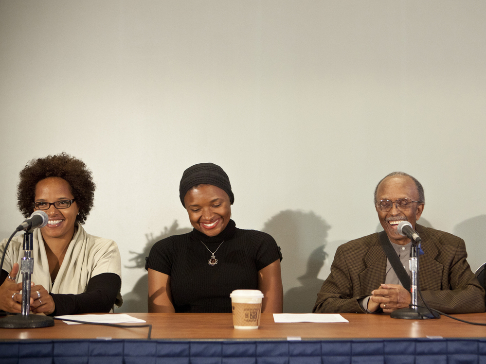 From left to right, the panel included Terri Lyne Carrington, Lizz Wright, Jimmy Heath and Antonio Hart.