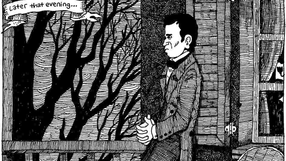 Porch Ponderin'. From The Hypo: The Melancholic Young Lincoln © 2012 Noah Van Sciver