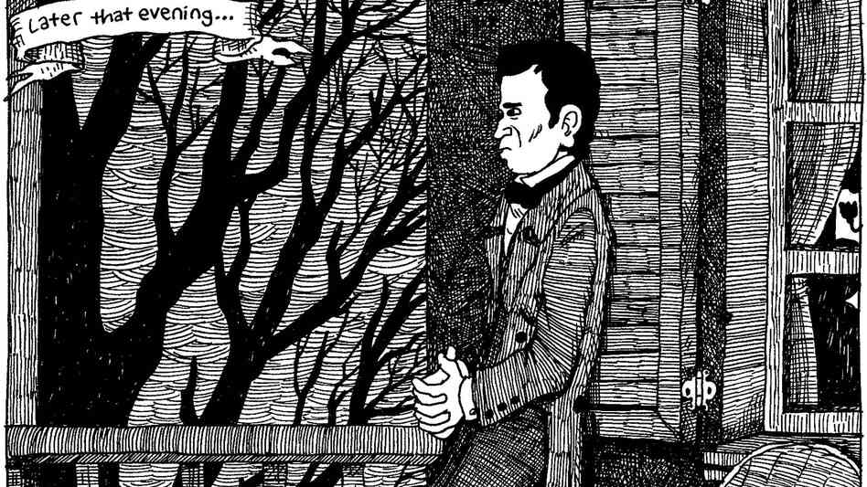 Porch Ponderin'. From The Hypo: The Melancholic Young Lincoln © 2012 Noah Van Sciver