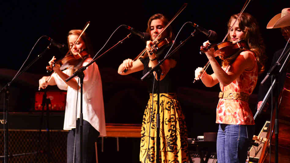 The Quebe Sisters Band performs on Mountain Stage. The Quebe Sisters Band performs on Mountain Stage.