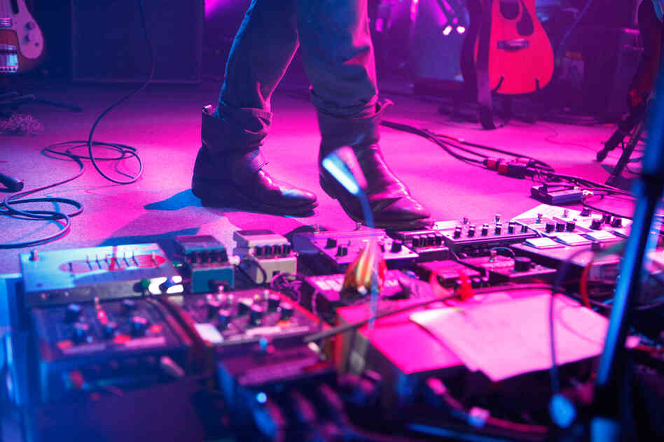 Recreating the sonic scope of Shields required a carefully orchestrated assortment of effects pedals.