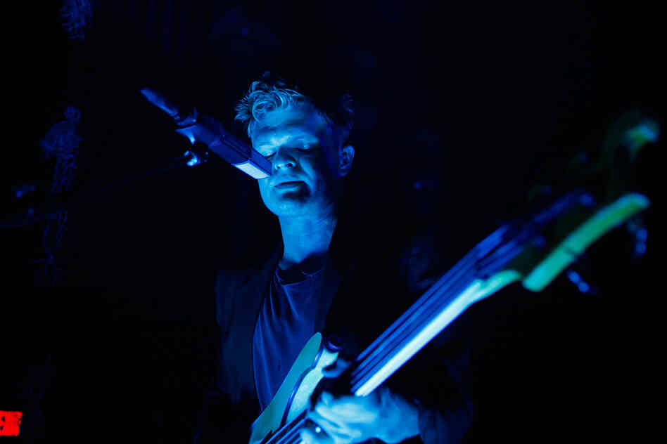 Grizzly Bear spent much of the first half of the 90-minute show on the group's latest batch of songs. Later in the set, the band dug deeper into its catalog, featuring songs such as "Knife" and "On A Neck, On A Spit" from the 2006 breakout album Yellow House.