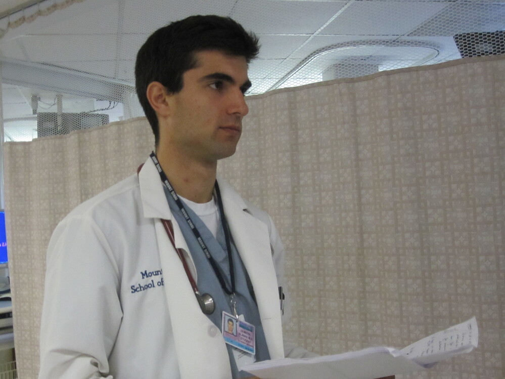Mount Sinai Medical student Demetri Blanas wants to specialize in family medicine. It is a new specialty offered by his medical school.
