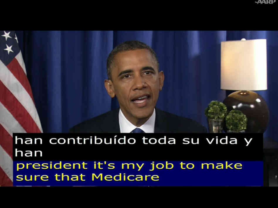 President Obama spoke to AARP members via live video feed. President Obama spoke to AARP members via live video feed.