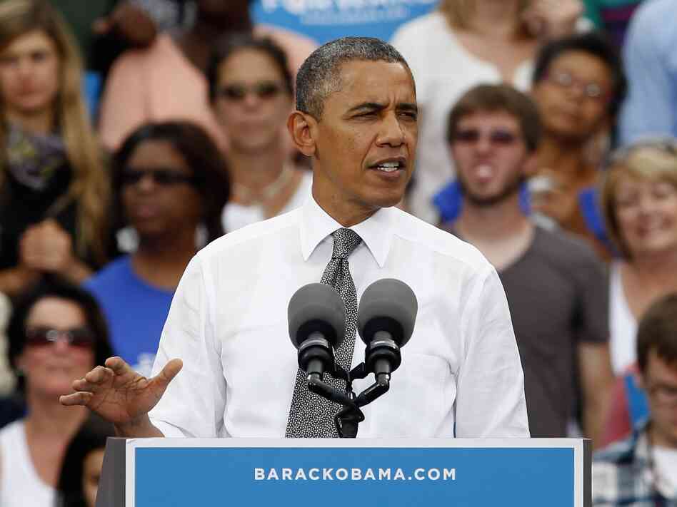 President Barack Obama speaks to supporters on September 17, 2012 in Columbus, Ohio.