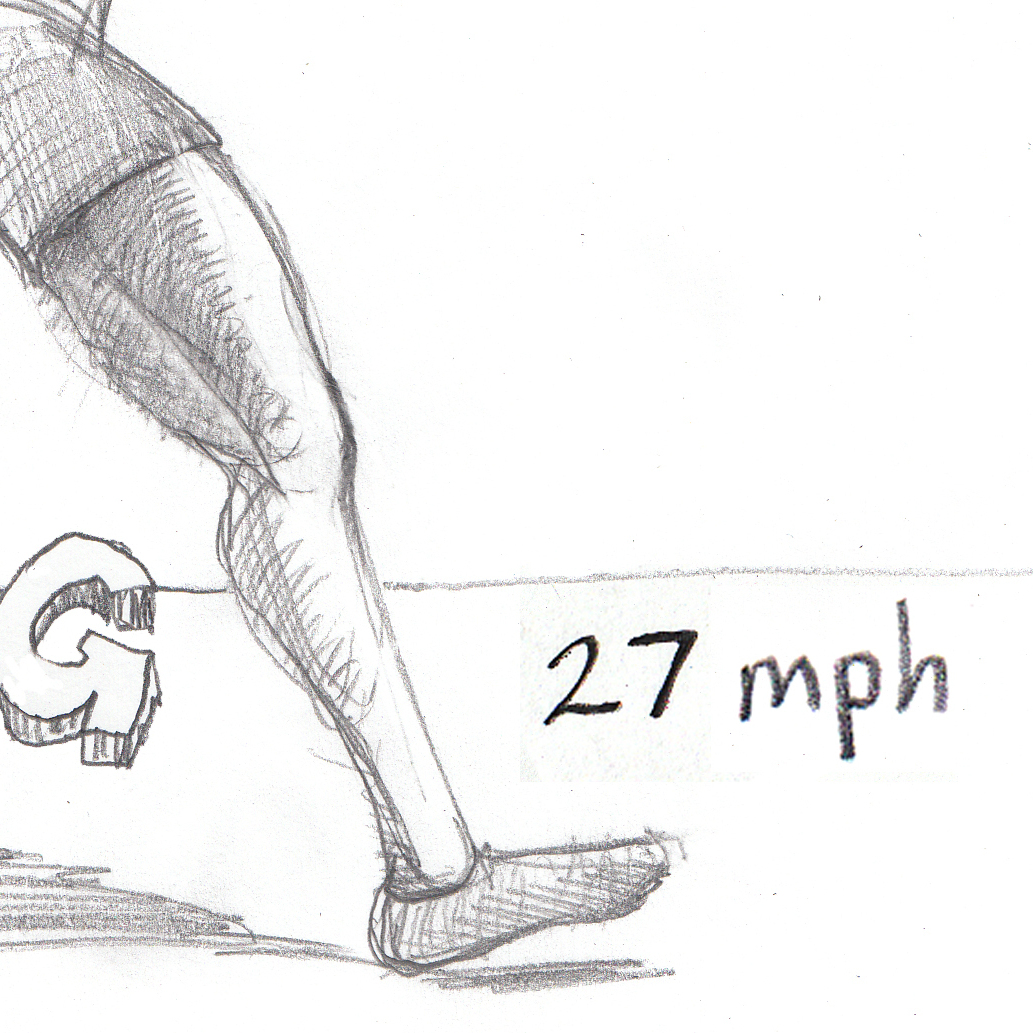 Runner running.