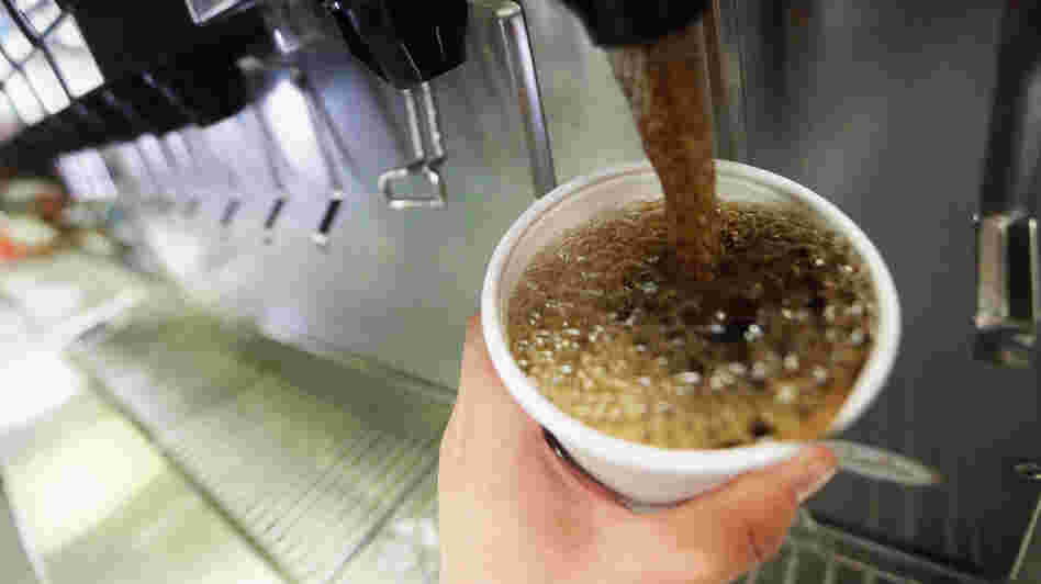 A 32-ounce soda is filled at a Manhattan McDonalds on September 13, 2012 in New York City.