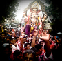 At left, one of the many processions of Lord Ganesh; at right a woman decorates her hair with fresh jasmine. At left, one of the many processions of Lord Ganesh; at right a woman decorates her hair with fresh jasmine.