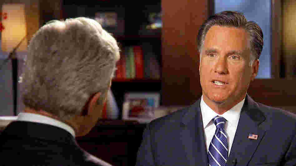Mitt Romney talks with 60 Minutes correspondent Scott Pelley.