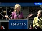 Jill Biden, speaking of her husband, to the delight of her audience (and him). Jill Biden, speaking of her husband, to the delight of her audience (and him).