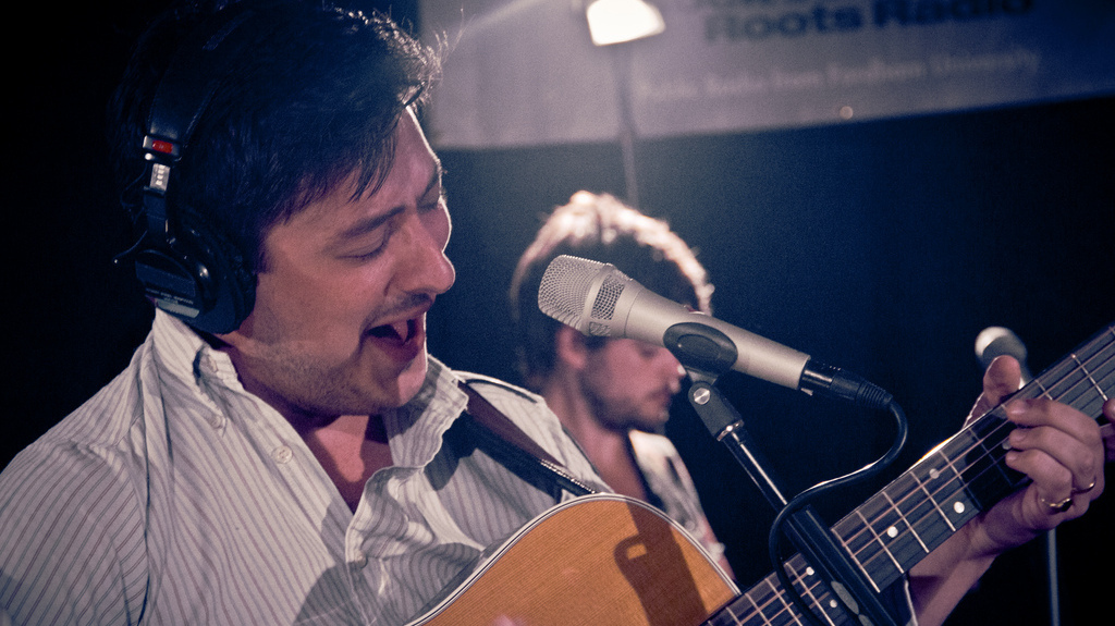 Mumford and Sons perform live at WFUV's studios in New York City.