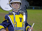 Sam Berns, 15, who has the very rare premature-aging disease progeria, plays the drums in his high school's marching band. Sam Berns, 15, who has the very rare premature-aging disease progeria, plays the drums in his high school's marching band.