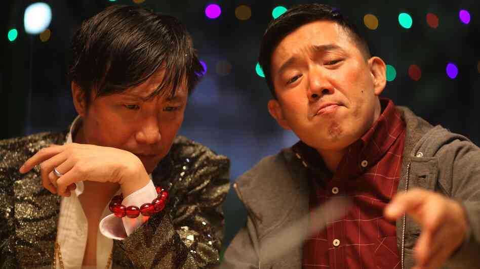 Guangxi gangster Brother Tyrannosaurus (Ronald Cheng, left) agrees to back a film for producer To Wai-Cheung (Chapman To) — with a few conditions. Guangxi gangster Brother Tyrannosaurus (Ronald Cheng, left) agrees to back a film for producer To Wai-Cheung (Chapman To) — with a few conditions.