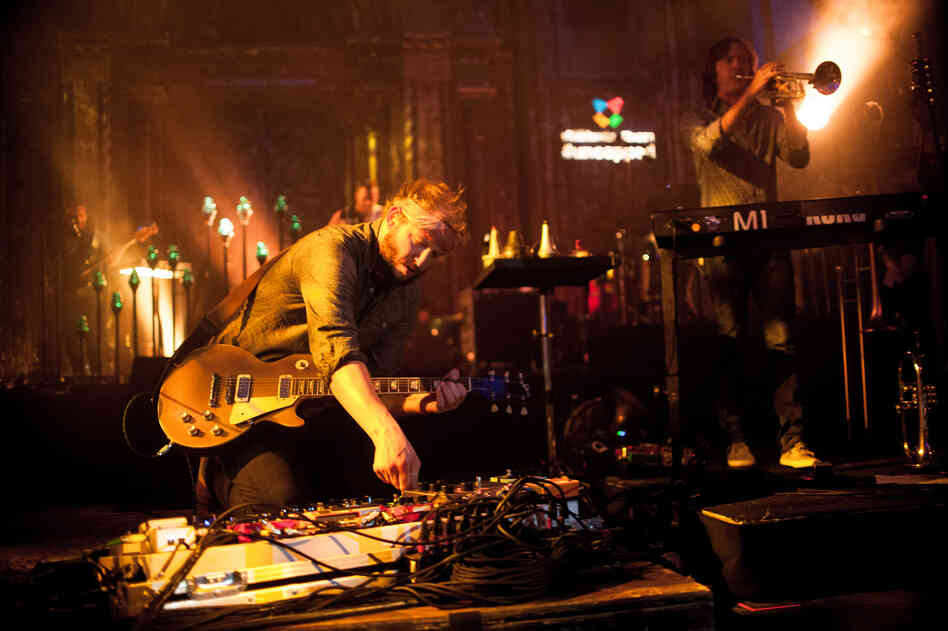 Bon Iver closed the set with "The Wolves, Act I and II," leading the audience in a singalong of the refrain "What might have been lost" that continued well after he left the stage.