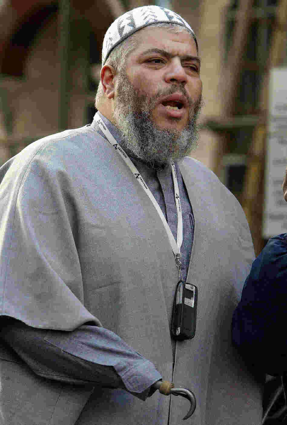 The British cleric Abu-Hamza al Masri, seen here in February 2003, is set to be extradited to the United States to face terrorism charges linked to the taking of 16 hostages in Yemen in 1998 and setting up a terrorist training camp in rural Oregon.