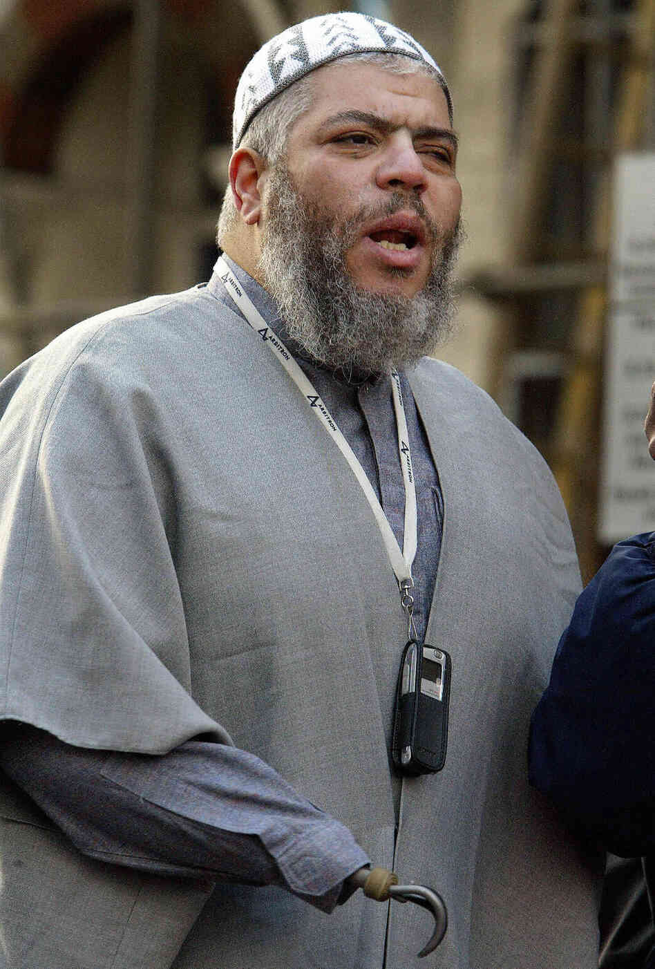 The British cleric Abu-Hamza al Masri, seen here in February 2003, is set to be extradited to the United States to face terrorism charges linked to the taking of 16 hostages in Yemen in 1998 and setting up a terrorist training camp in rural Oregon.
