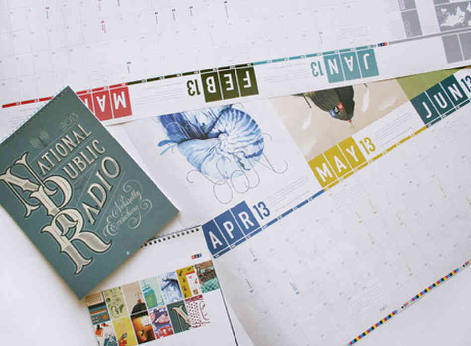 NPR 2012 Calendar bluelines, which aren't actually blue. NPR 2012 Calendar bluelines, which aren't actually blue.