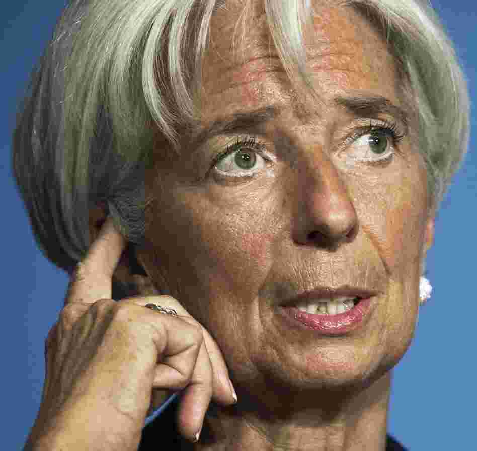 International Monetary Fund Managing Director Christine Lagarde delivers remarks at the Peterson Institute for International Economics on Monday in Washington, D.C. Lagarde said there are a number of factors eroding growth.