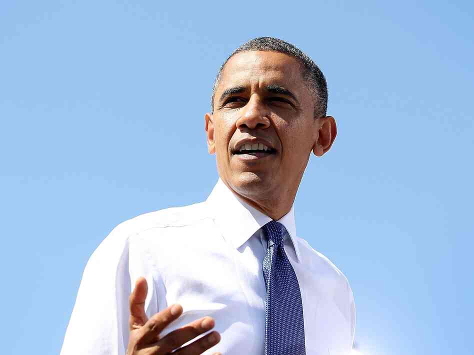 Barack Obama speaks during a campaign rally September 21, 2012 in Woodbridge, Virginia.