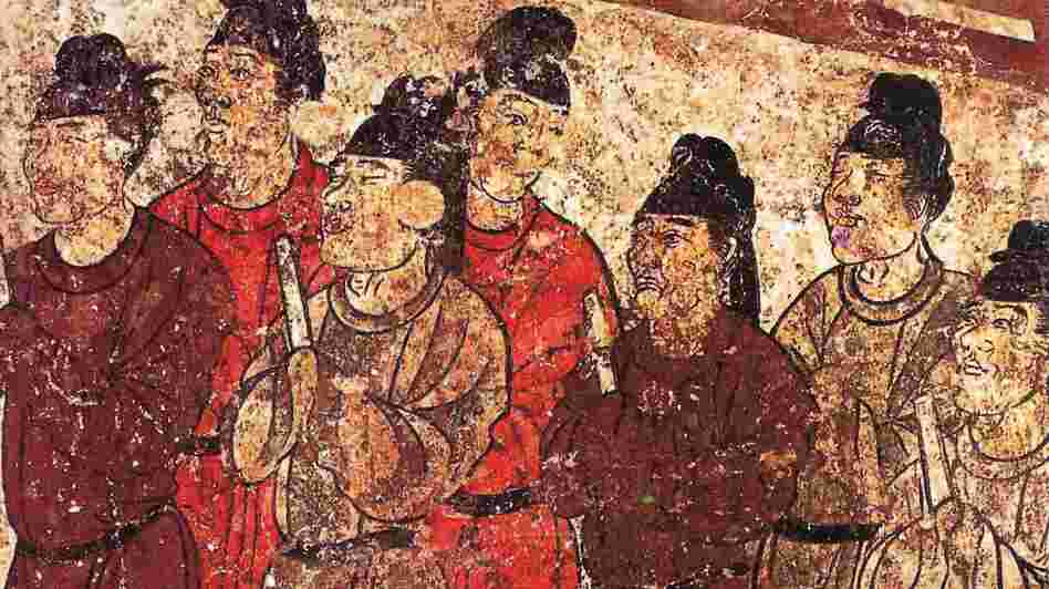 A mural in an ancient tomb in China shows a troupe of eunuchs. How long did they live? A mural in an ancient tomb in China shows a troupe of eunuchs. How long did they live?