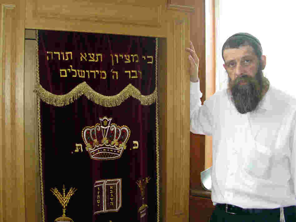 Dovid Karpov has been the rabbi at the Darkei Shalom synagogue since it was built 15 years ago. Like many people in his congregation, Karpov grew up in a Soviet-era family that was not religious. He says he had to learn his faith for himself.