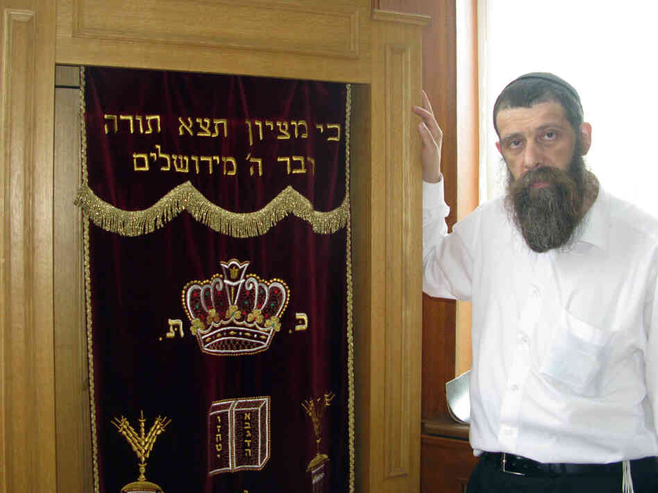 Dovid Karpov has been the rabbi at the Darkei Shalom synagogue since it was built 15 years ago. Like many people in his congregation, Karpov grew up in a Soviet-era family that was not religious. He says he had to learn his faith for himself.