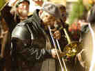 Antoine Batiste (Wendell Pierce) plays in a tribute to tuba player Kerwin James.