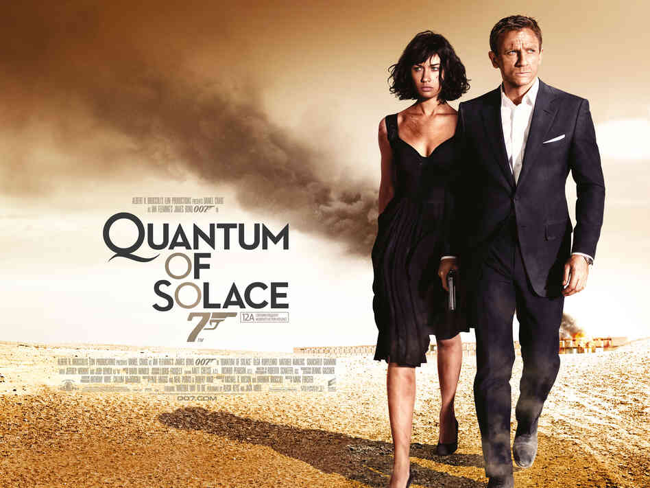 2008: The poster for the 22nd Bond film reflects Bond's single-minded vengeful agenda. It is striking in its minimalism — there are no background action scenes, no exotic locations. Design: Empire Design. Art Director: Capo. Creative director: Tommy Gogota. Photography: Greg Williams.