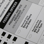 The names of candidates for president and vice president are seen on a ballot at the Polk County Election Office on Wednesday in Des Moines, Iowa. Early voting in Iowa begins Thursday. The names of candidates for president and vice president are seen on a ballot at the Polk County Election Office on Wednesday in Des Moines, Iowa. Early voting in Iowa begins Thursday.