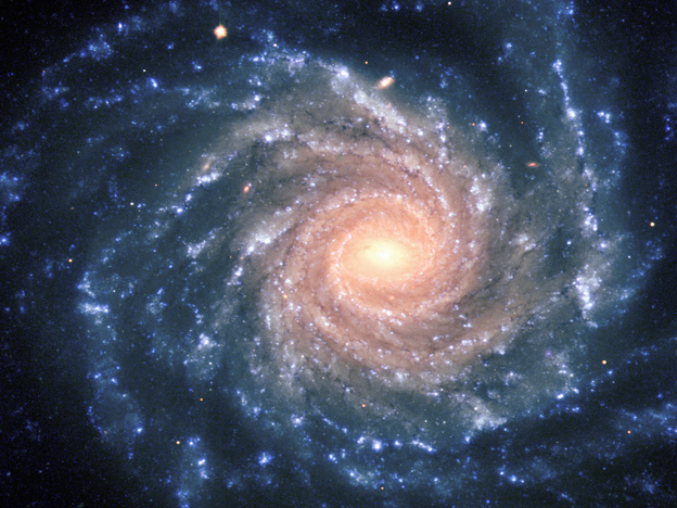 This spectacular image of the large spiral galaxy NGC 1232 was obtained by the European Southern Observatory's Very Large Telescope (VLT) in 1998. NGC 1232 sits in the constellation Eridanus (The River) at a distance of about 100 million light-years and is about twice the size of the Milky Way galaxy. (ESO)