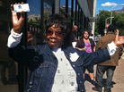 Beverly Mitchell shows off her new photo ID card outside a Philadelphia DMV office. She decided to get the card in case a Pennsylvania court rules to allow the enactment of a state law that requires voters to show photo ID in order to vote. Beverly Mitchell shows off her new photo ID card outside a Philadelphia DMV office. She decided to get the card in case a Pennsylvania court rules to allow the enactment of a state law that requires voters to show photo ID in order to vote.
