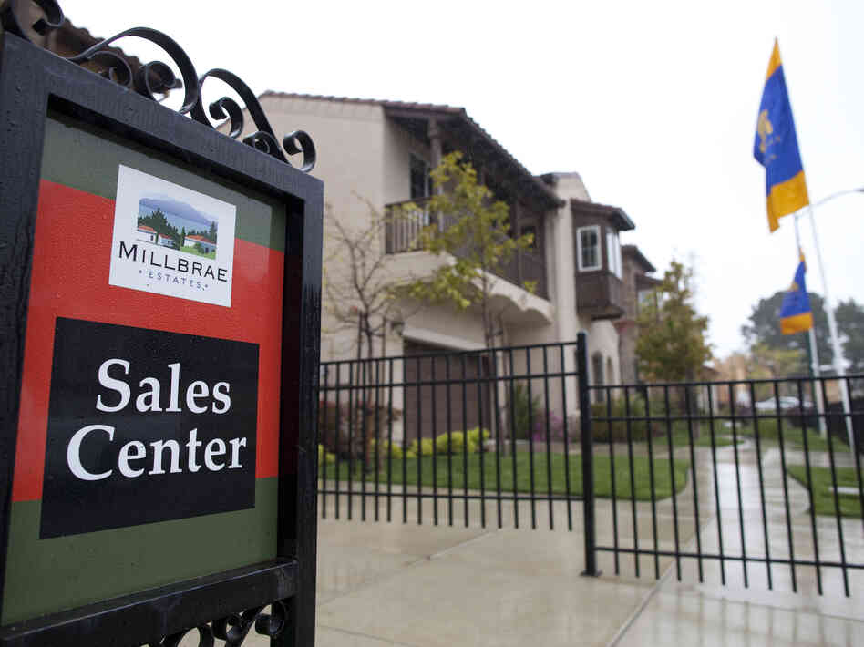 Model homes at a new development in Millbrae, Calif., earlier this year.