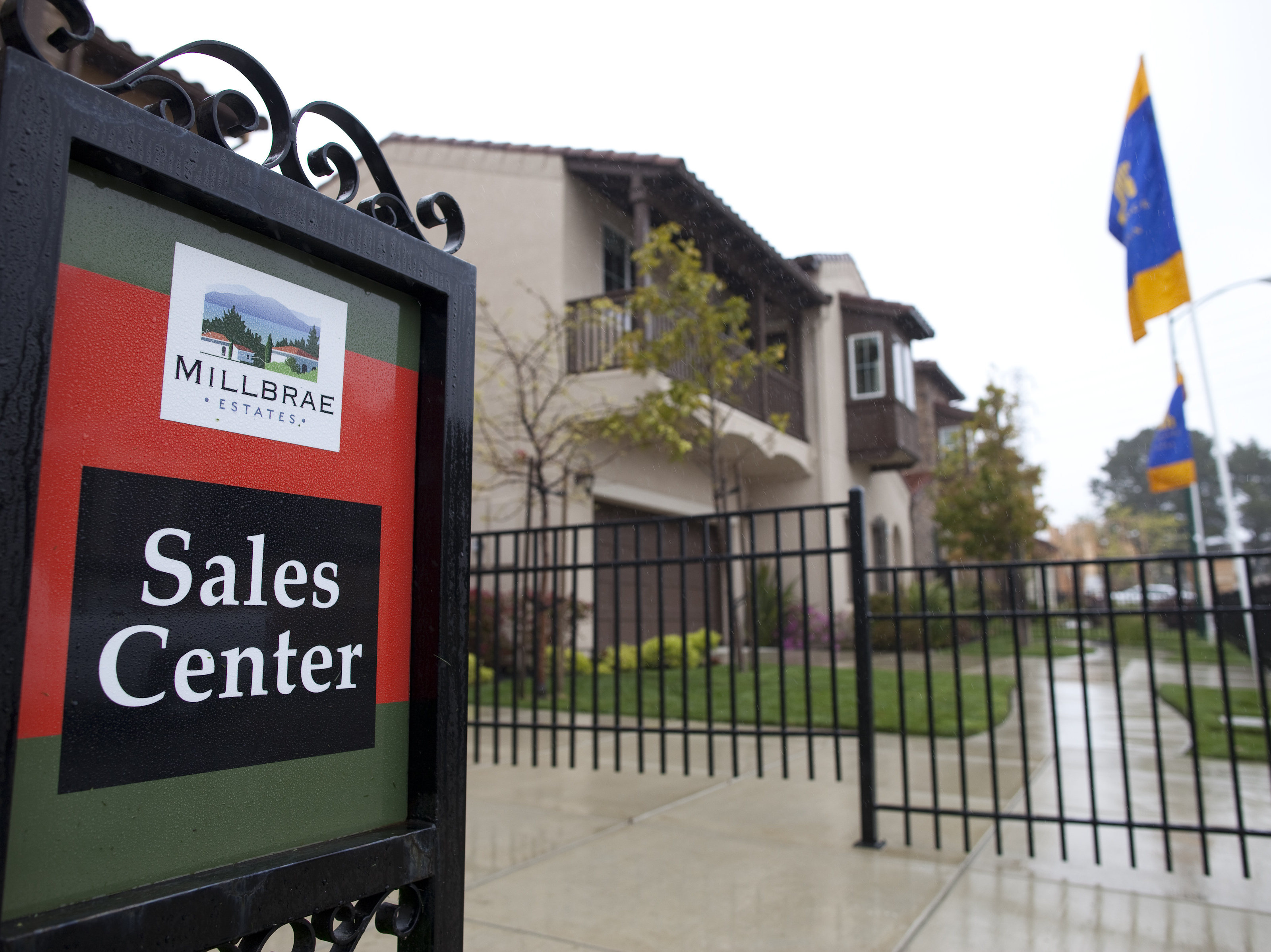 Model homes at a new development in Millbrae, Calif., earlier this year.