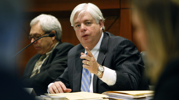 Iowa Supreme Court Justice David Wiggins, right, faces a retention vote Nov. 6. (AP)
