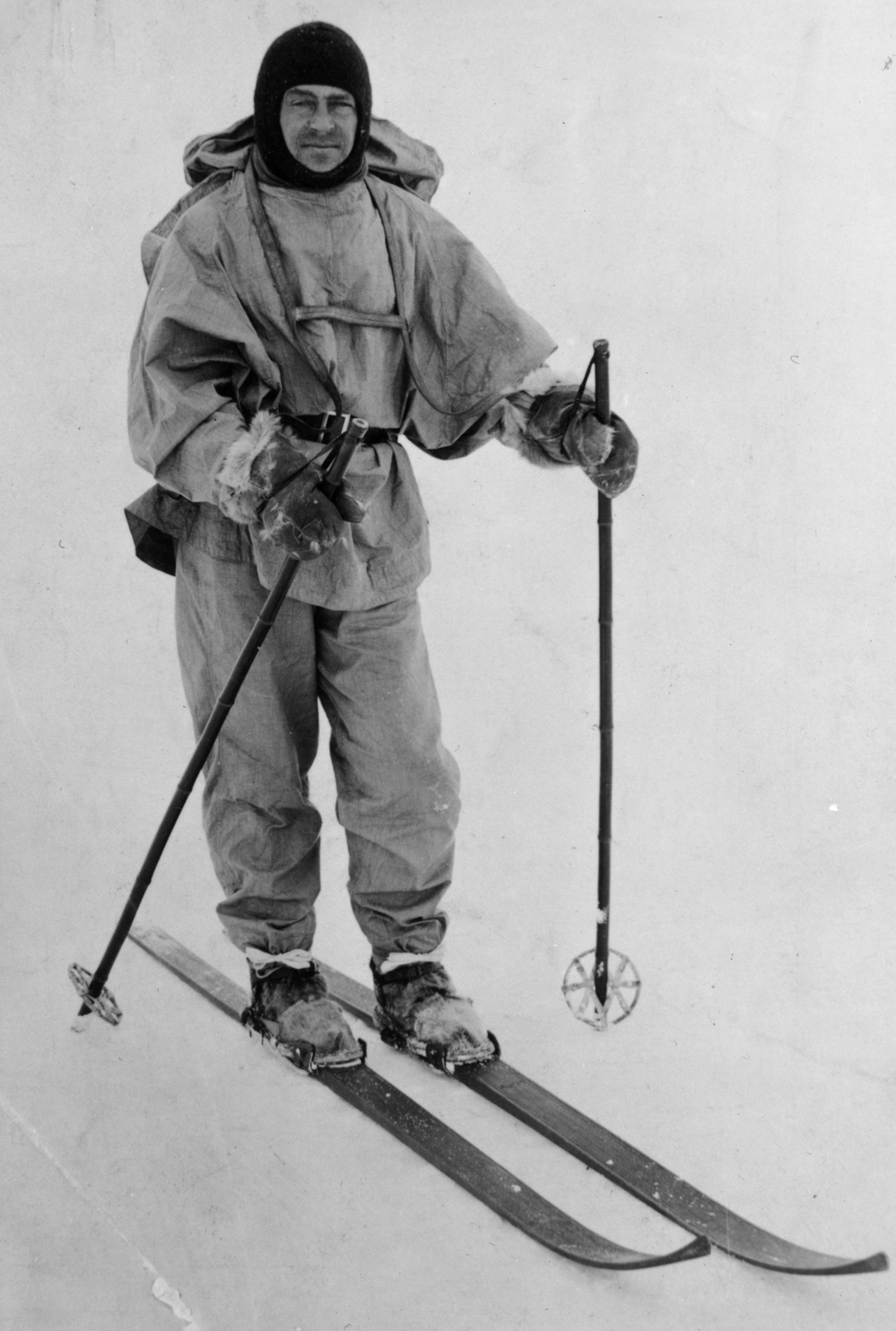 British explorer Robert F. Scott during his doomed Antarctic expedition, circa 1912.