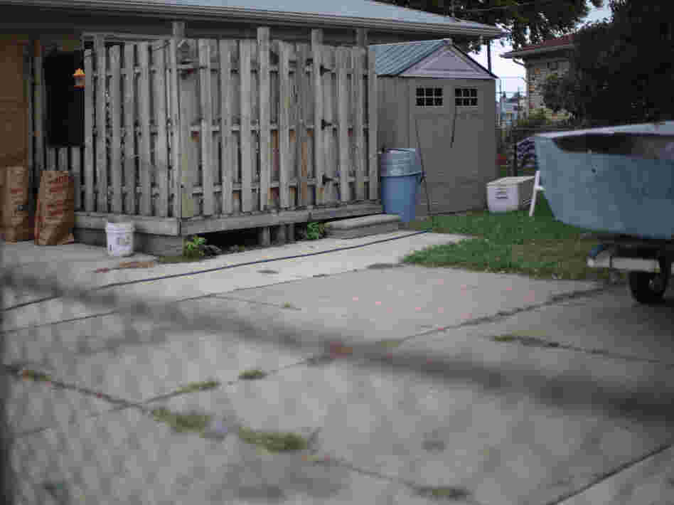 What lies beneath? The driveway in Roseville, Mich., where soil samples will be taken to see if human remains — possibly Jimmy Hoffa's — are buried there.