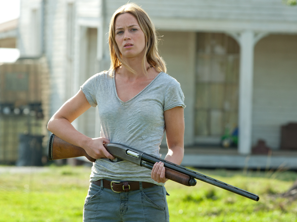 Sara (Emily Blunt) is a single mom who's learned to stand her ground to protect her home — and her young son.