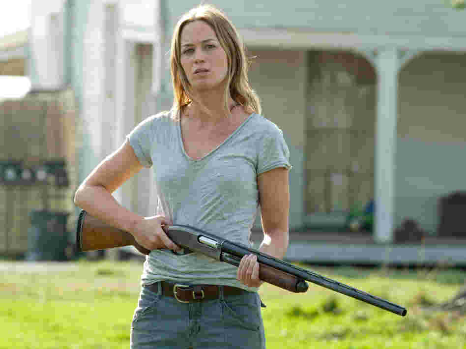 Sara (Emily Blunt) is a single mom who's learned to stand her ground to protect her home — and her young son.