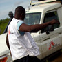 Four-wheel drive is no match for the mud on the road to a gold mine in northern Nigeria.