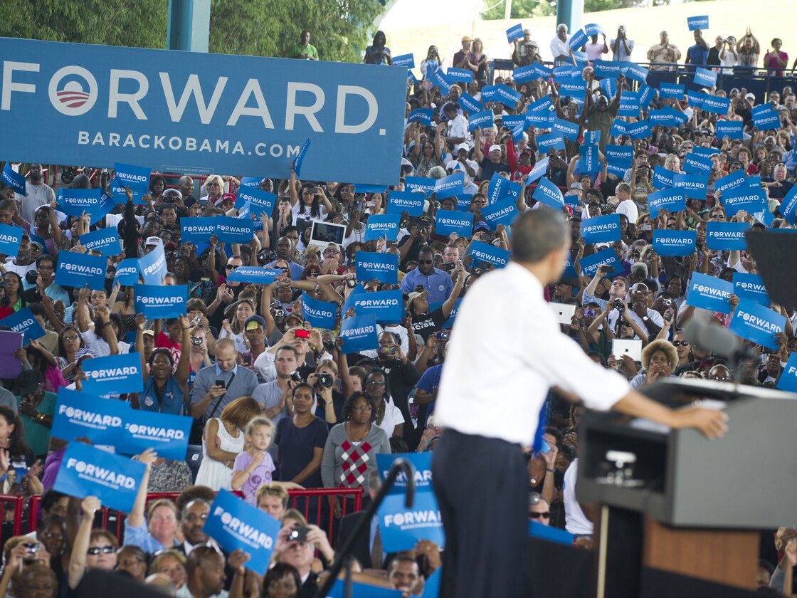President Obama told supporters in Virginia Beach, Va., Wednesday that he seeks a new economic patriotism.