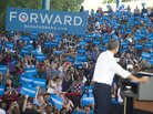 President Obama told supporters in Virginia Beach, Va., Wednesday that he seeks a new economic patriotism. President Obama told supporters in Virginia Beach, Va., Wednesday that he seeks a new economic patriotism.