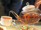 The Emperor's Himalayan lavender tea is popular at Washington, D.C.'s Park Hyatt Tea Room, but please don't put milk in it. The Emperor's Himalayan lavender tea is popular at Washington, D.C.'s Park Hyatt Tea Room, but please don't put milk in it.