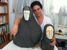 Tunisian artist Nadia Jelassi with two of the sculptures from her exhibit that were attacked by a hard-line Muslim group. Secular Tunisians and Islamists have clashed over multiple issues related to freedom of expression. Tunisian artist Nadia Jelassi with two of the sculptures from her exhibit that were attacked by a hard-line Muslim group. Secular Tunisians and Islamists have clashed over multiple issues related to freedom of expression.