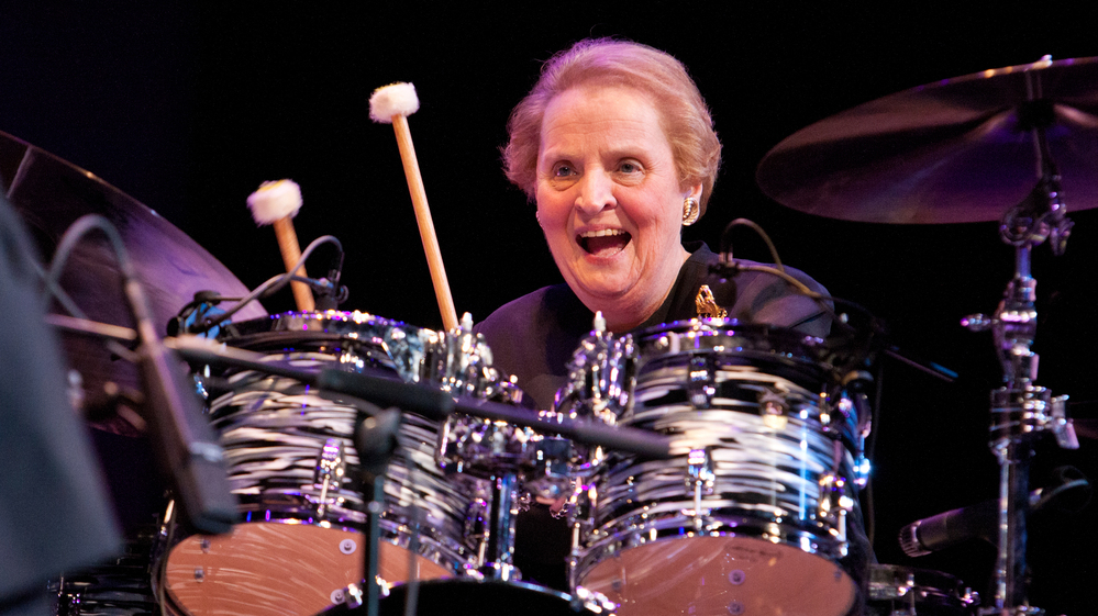 Madeleine Albright "sits in" with Chris Botti at the Thelonious Monk International Jazz Competition and final round gala.