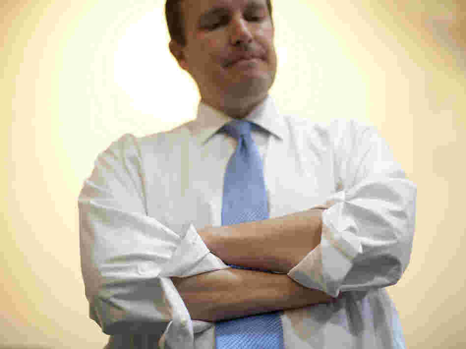 Rep. Chris Murphy at a job fair he sponsored in New Britain, Conn., on Thursday.