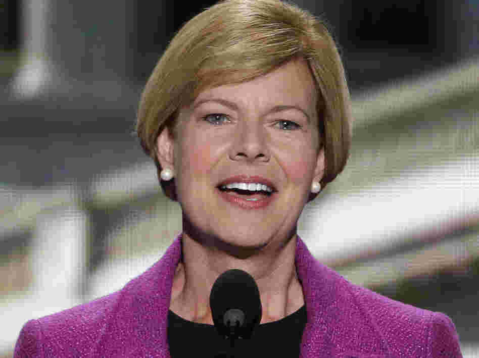 U.S. Rep. Tammy Baldwin addresses the Democratic National Convention in Charlotte, N.C., earlier this month. Baldwin was once considered the underdog in the race for retiring Democrat Herb Kohl's Senate seat, but now polls show her leading Tommy Thompson.