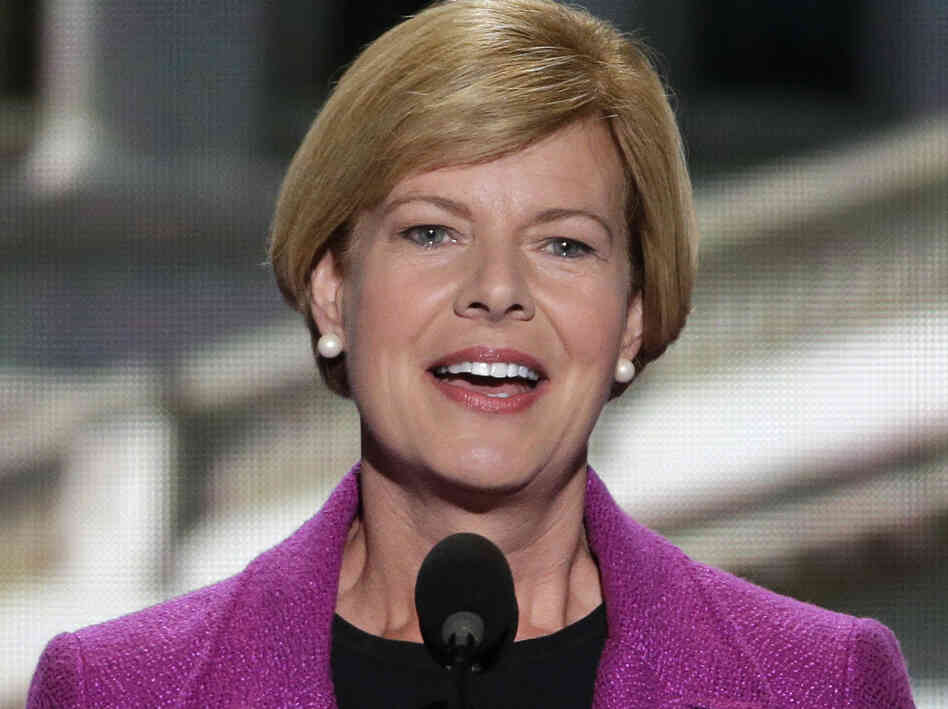 U.S. Rep. Tammy Baldwin addresses the Democratic National Convention in Charlotte, N.C., earlier this month. Baldwin was once considered the underdog in the race for retiring Democrat Herb Kohl's Senate seat, but now polls show her leading Tommy Thompson.