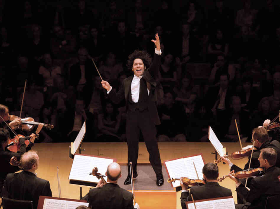 Conductor Gustavo Dudamel and the Los Angeles Philharmonic.